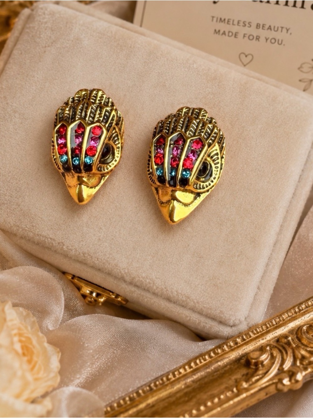 Vintage Eagle head earrings